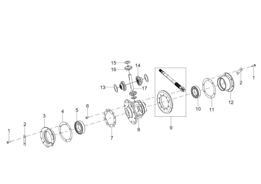TM-11_DIFFERENTIAL CAGE & CROWN WHEEL ASSY