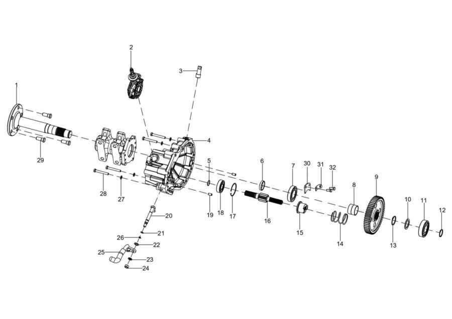 RA-1_BP SHAFT, BULL GEAR & REAR AXLE ASSY