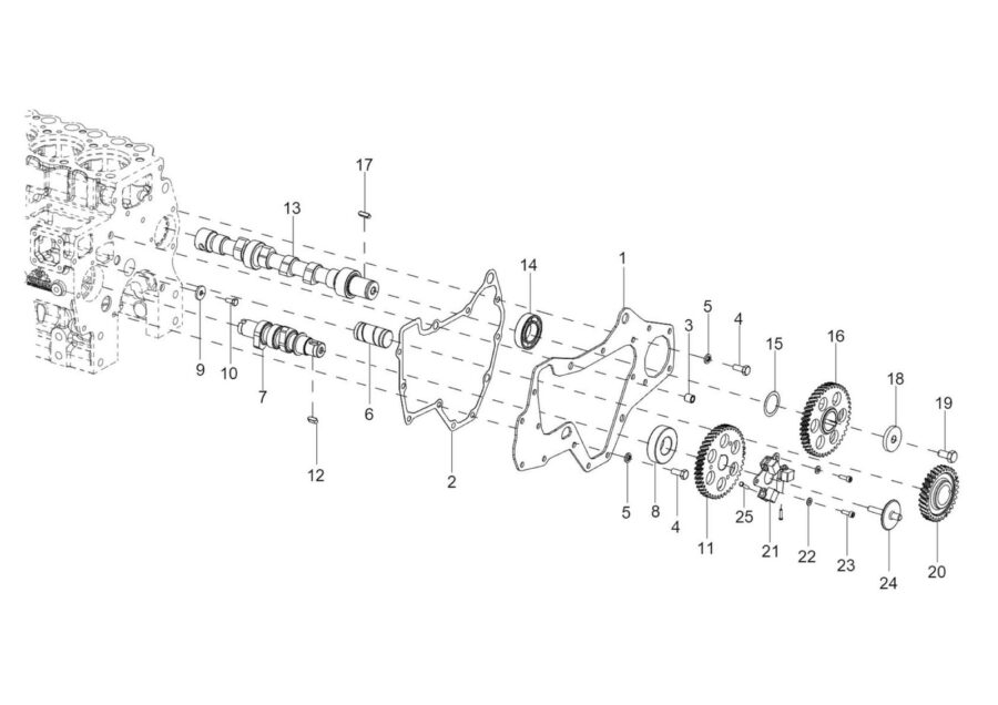 EN-5_FRONT PLATE CAM SHAFT & GEARS ASSY