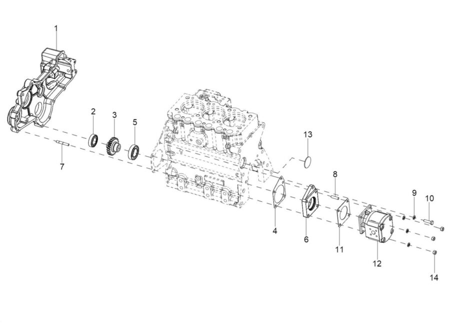 EN-13_HYDRAULIC PUMP & MOUNTING ASSY