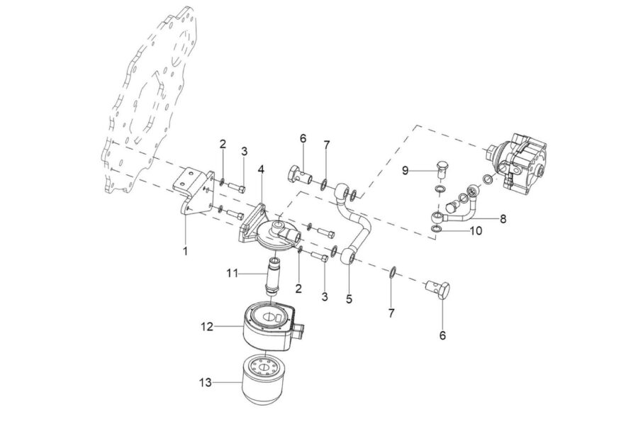 EN-14_OIL COOLER OIL FILTER AND OIL PIPES MTG.