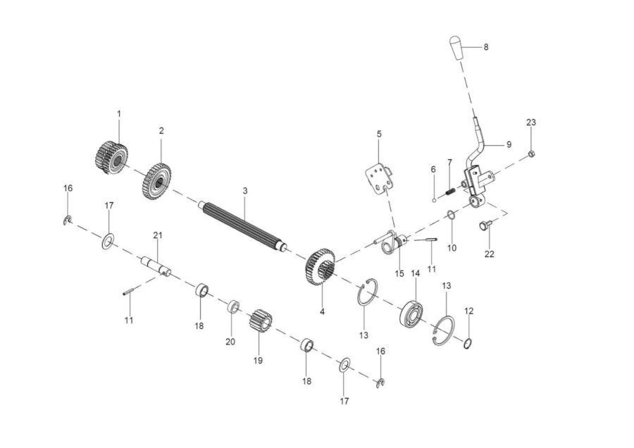 TM-3_INTERMEDIATE SHAFT & IDLER ASSY