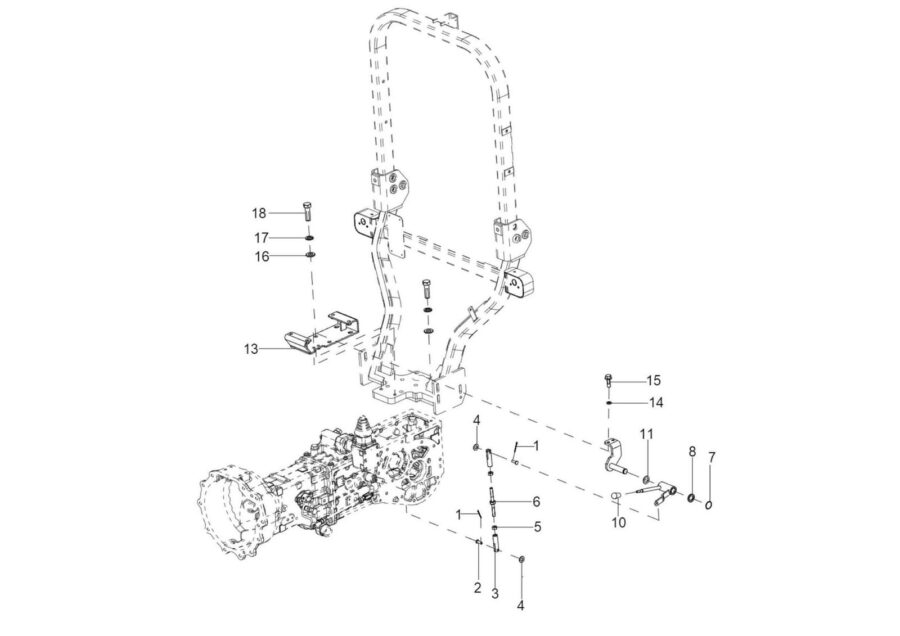 TM-11_4WD LEVER WITH SEAT MTG BKT