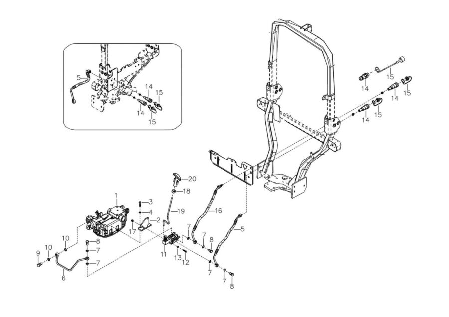 HY-18_DELIVERY LINE, PRIORITY VALVE & 2DA DCV ASSY