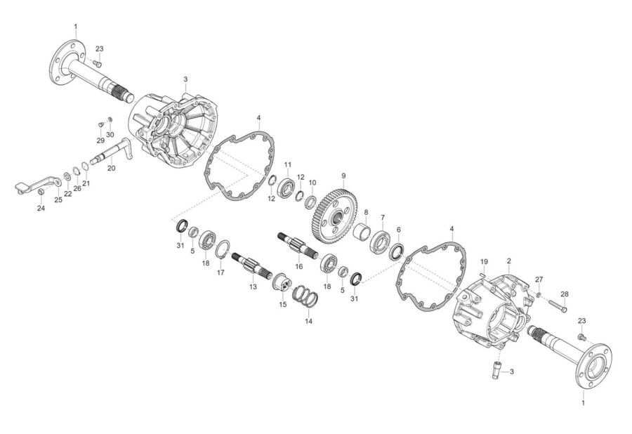 RA-1_BP SHAFT, BULL GEAR & REAR AXLE ASSY