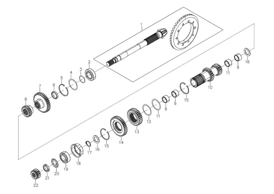 TM-12_TAIL PINION SHAFT ASSY.