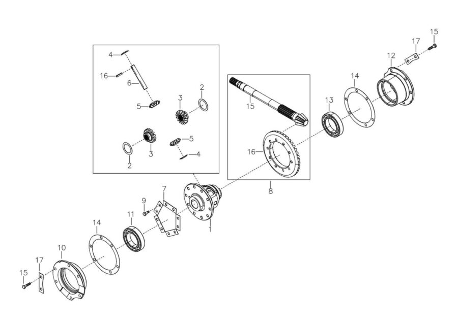 TM-13_DIFFERENTIAL CAGE CROWN WHEEL ASSY.