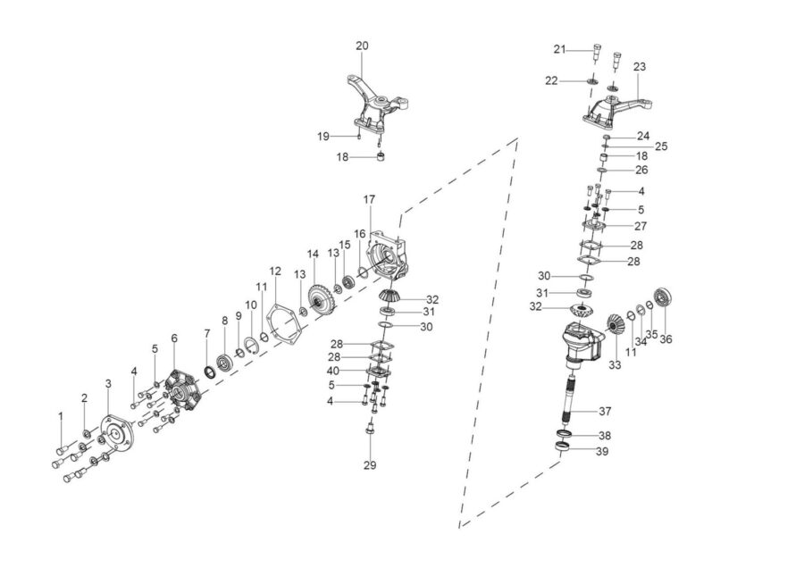 FA-4_FRONT AXLE -STUB AXLE AND COVER ASSY