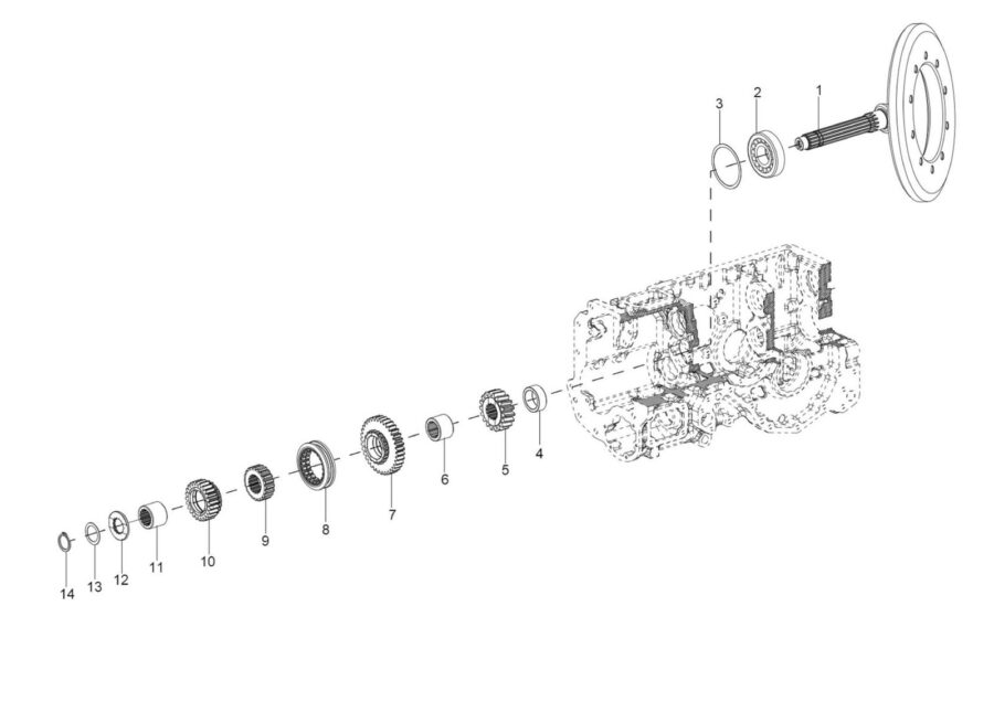 TM-6_TAIL PINION SHAFT GEAR ASSY