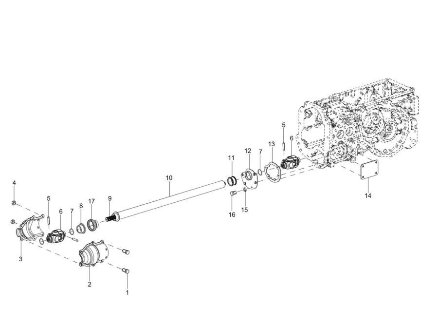 TM-18_FRONT AXLE PROPELLER SHAFT ASSY