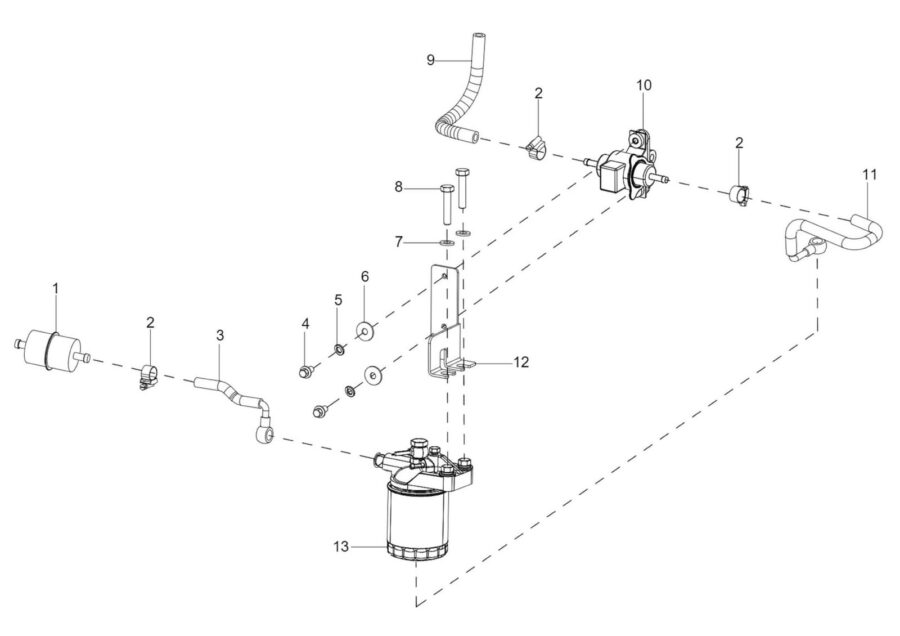 EA-6_FUEL PIPES ASSY. (STRAINER TO FEED PUMP)