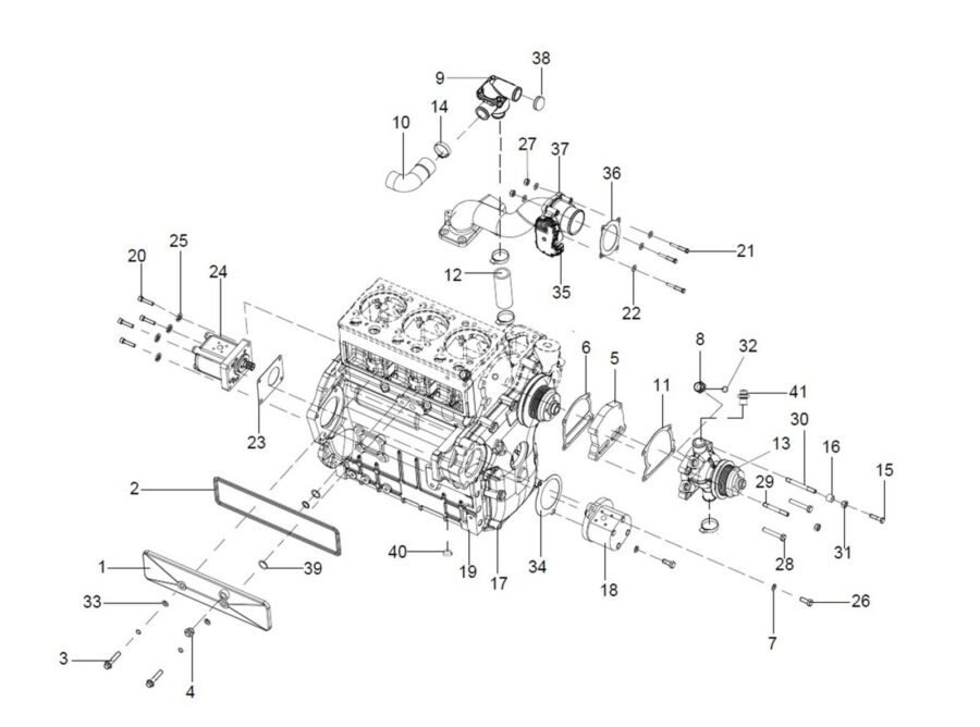 EN-14_WATER AND HYDRAULIC PUMP ASSY ROPS