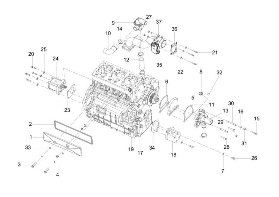 EN-15_WATER AND HYDRAULIC PUMP ASSY CABIN