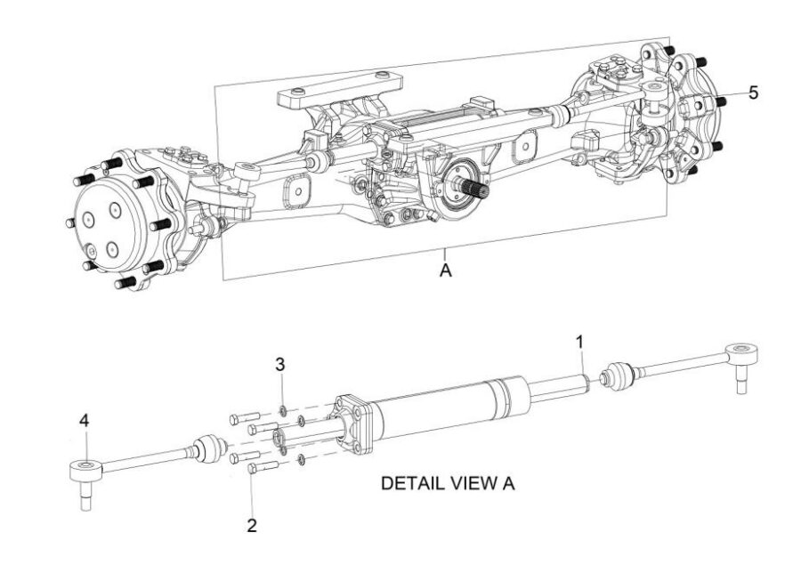 FA-1_STEERING CYLINDER FRONT AXLE