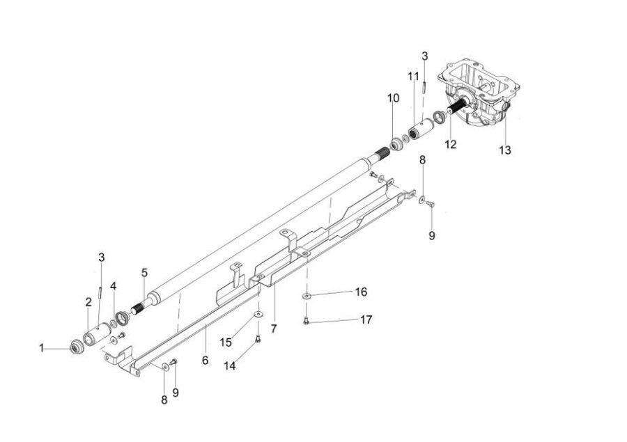TM-5_4WD SUB ASSY (FRONT PTO SHAFT)