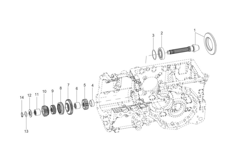 TM-8_TAIL PINION SHAFT GEAR ASSY.