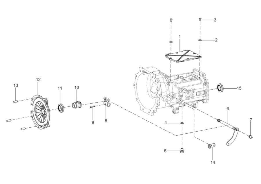 TM-1_CLUTCH HSG TOP PLATE & DRAIN PLUG ASSEMBLY