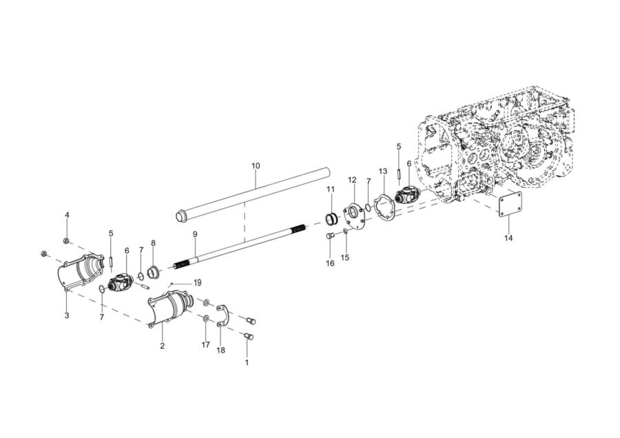 TM-3_FRONT AXLE PROPELLER SHAFT ASSEMBLY