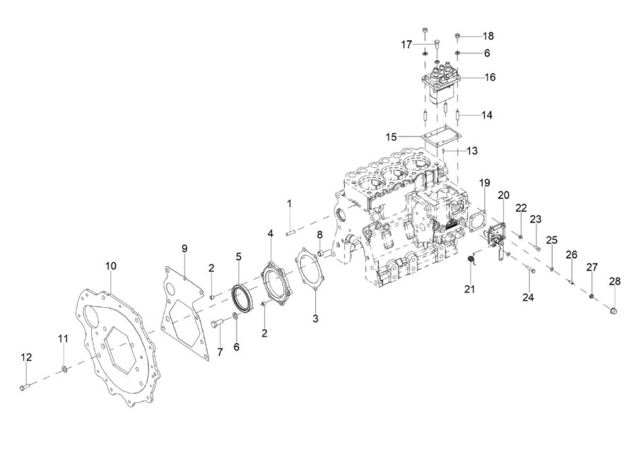 EN-3_REAR PLATE & REAR OIL SEAL